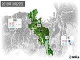 2019年10月29日の京都府の実況天気