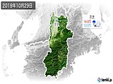 2019年10月29日の奈良県の実況天気