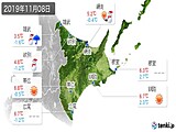 2019年11月08日の道東の実況天気