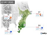 2019年11月09日の千葉県の実況天気