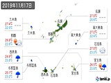 実況天気(2019年11月17日)