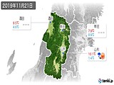 2019年11月21日の山形県の実況天気