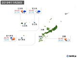 実況天気(2019年11月28日)