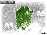 2019年12月01日の岡山県の実況天気