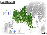 2019年12月01日の山口県の実況天気