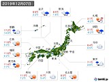 2019年12月07日の実況天気