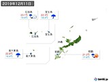 実況天気(2019年12月11日)