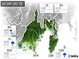 2019年12月17日の静岡県の実況天気