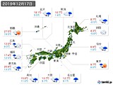 2019年12月17日の実況天気