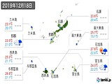 2019年12月18日の沖縄県の実況天気