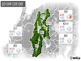 2019年12月19日の長野県の実況天気