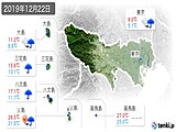 2019年12月22日の東京都の実況天気