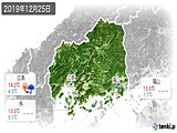 2019年12月25日の広島県の実況天気