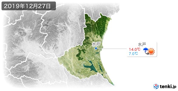 茨城県(2019年12月27日の天気