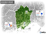 2020年01月08日の岡山県の実況天気