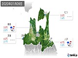 2020年01月09日の青森県の実況天気