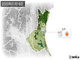 2020年01月16日の茨城県の実況天気