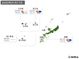 実況天気(2020年01月17日)