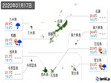 実況天気(2020年01月17日)