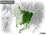 2020年01月25日の愛知県の実況天気
