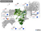 2020年01月27日の近畿地方の実況天気