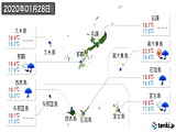 実況天気(2020年01月28日)