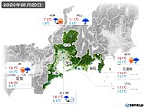 実況天気(2020年01月29日)