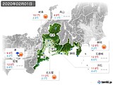 実況天気(2020年02月01日)