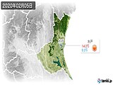 2020年02月05日の茨城県の実況天気