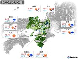 実況天気(2020年02月05日)