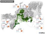 実況天気(2020年02月06日)