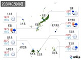 実況天気(2020年02月08日)