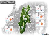 実況天気(2020年02月09日)