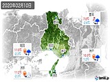 実況天気(2020年02月10日)