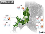 実況天気(2020年02月13日)