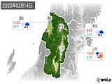 2020年02月14日の山形県の実況天気