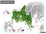 実況天気(2020年02月14日)