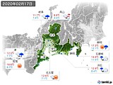 実況天気(2020年02月17日)