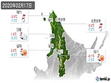 実況天気(2020年02月17日)