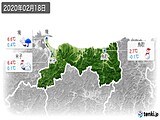 2020年02月18日の鳥取県の実況天気