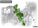 2020年02月20日の京都府の実況天気
