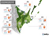 2020年02月20日の道東の実況天気