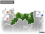 2020年02月20日の鳥取県の実況天気