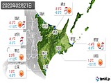 2020年02月21日の道東の実況天気