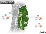 2020年02月21日の岩手県の実況天気
