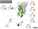 実況天気(2020年02月21日)