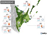 2020年02月24日の道東の実況天気