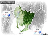 2020年02月25日の愛知県の実況天気