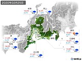 実況天気(2020年02月25日)