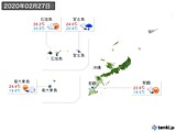 実況天気(2020年02月27日)